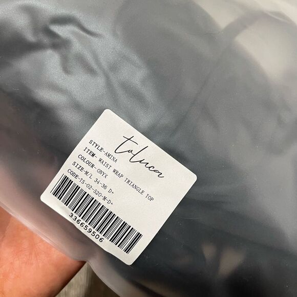 NWT Toluca Amina Bikini Top Waist Wrap Triangle Onyx Size M/L - Picture 7 of 7